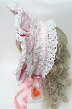 画像2: BABY,THE STARS SHINE BRIGHT / Rose Lace Rococoボンネット  ピンク S-25-08-26-005-BA-AC-AS-ZS