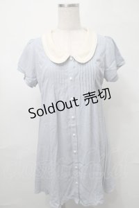 LODISPOTTO / バイカラーシャツワンピース  サックス S-25-08-26-044-LO-OP-HR-ZT100