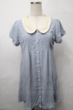 画像1: LODISPOTTO / バイカラーシャツワンピース  サックス S-25-08-26-044-LO-OP-HR-ZS