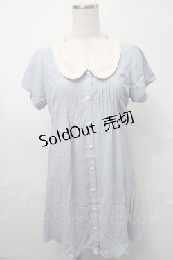 画像1: LODISPOTTO / バイカラーシャツワンピース  サックス S-25-08-26-044-LO-OP-HR-ZT100