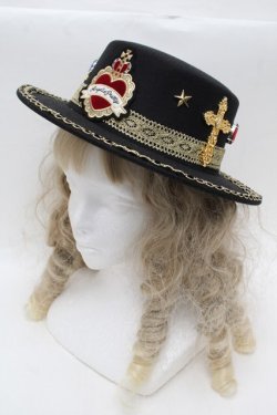 画像1: Angelic Pretty / Noble Collection Hat  黒 S-25-08-26-006-AP-AC-HR-ZS