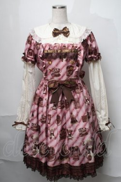 画像1: Angelic Pretty / Bear’s Chocolaterieワンピース  ピンク S-25-08-26-049-AP-OP-HR-ZS