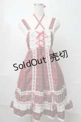 BABY,THE STARS SHINE BRIGHT / オリジナルタータンチェックベビードールジャンパースカートセット  赤 S-25-08-26-050-BA-OP-AS-ZS