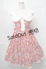 metamorphose / ビスケット柄襟付きワンピース  赤 S-25-08-26-051-ME-OP-HR-ZS