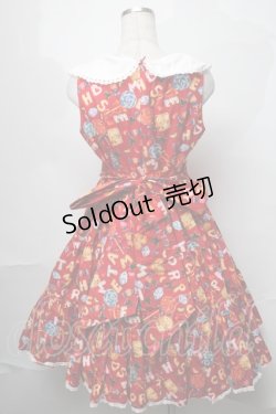 画像2: metamorphose / ビスケット柄襟付きワンピース  赤 S-25-08-26-051-ME-OP-HR-ZS