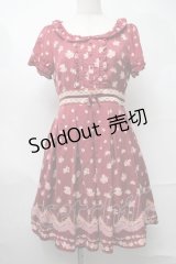LODISPOTTO / 花柄ワンピース  ワイン S-25-08-26-053-LO-OP-HR-ZS