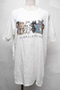 NieR Clothing / プリントTシャツ  白 S-25-08-26-009-PU-TO-HR-ZT355