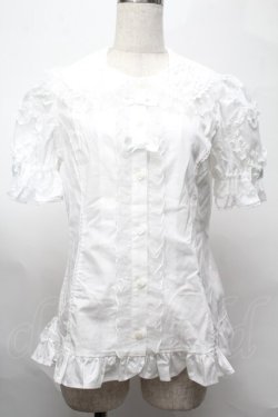 画像1: Angelic Pretty / Frill Heart半袖ブラウス  白 S-25-08-26-014-AP-BL-HR-ZS