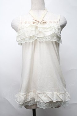 画像1: axes femme / 胸元ティアードレースキャミ  キナリ S-25-08-26-017-AX-TO-HR-ZS