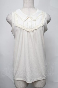 画像1: axes femme / パール付きノースリーブカットソー   S-25-08-26-019-AX-TO-HR-ZS