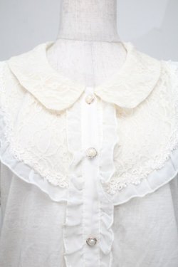 画像3: axes femme / レース使いブラウス風半袖プルオーバー  キナリ S-25-08-26-020-AX-TO-HR-ZS