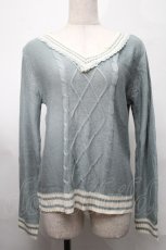 画像1: axes femme / ライン入りニット  ミント S-25-08-26-022-AX-TO-HR-ZT522 (1)