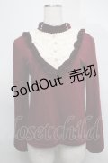 axes femme / レースｘベロアプルオーバー  ワイン S-25-08-26-025-AX-TO-HR-ZS