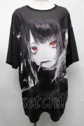 NieR Clothing / 転写Tシャツ  黒 S-25-08-26-031-PU-TS-HR-ZS
