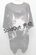 NieR Clothing / 転写Tシャツ  黒 S-25-08-26-031-PU-TS-HR-ZY