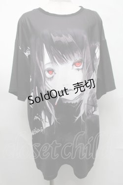 画像1: NieR Clothing / 転写Tシャツ  黒 S-25-08-26-031-PU-TS-HR-ZY