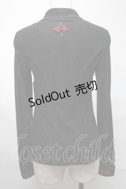 画像2: Ozz oneste / フロントZIPトップス  黒ｘ赤 S-25-08-26-033-OO-TO-AS-ZS