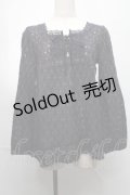 axes femme / 鍵編みニット  黒 S-25-08-26-035-AX-TO-HR-ZS