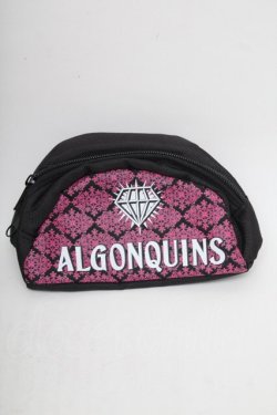 画像1: ALGONQUINS / ポーチ  黒Ｘピンク S-25-08-27-001-AL-ZA-HR-ZS