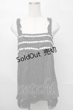 画像1: axes femme /  ドットキャミソール  黒ｘ白 S-25-08-27-037-AX-TO-ET-ZS