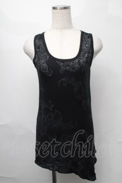 画像1: ALGONQUINS / プリントタンクトップ  黒 S-25-08-27-038-AL-TO-HR-ZS