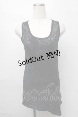 画像1: ALGONQUINS / プリントタンクトップ  黒 S-25-08-27-038-AL-TO-HR-ZS