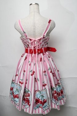 画像2: Angelic Pretty / Cherry Stampジャンパースカート  ピンク S-25-08-27-047-AP-OP-HR-ZS