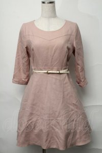LODISPOTTO / ベルト付きワンピース  ピンク S-25-08-27-048-LO-SK-HR-ZT329