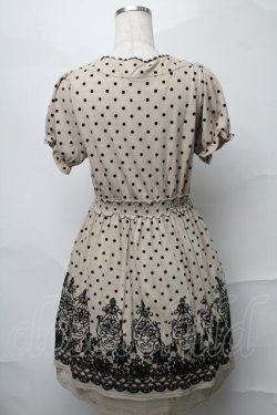 画像2: axes femme / フロッキープリントワンピース  ベージュ S-25-08-27-049-AX-TO-AS-ZS