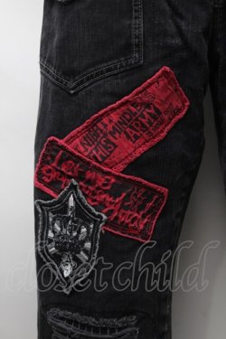 画像3: ALGONQUINS / サス付きワッペンデニムパンツ  グレー S-25-08-27-061-AL-PA-HR-ZS