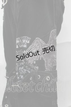 画像3: ALGONQUINS / ベルトデザインパンツ  黒 S-25-08-27-064-AL-PA-HR-ZS