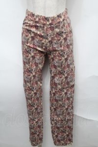 axes femme / バラ柄スキニーパンツ  ベージュ S-25-08-27-065-AX-PA-HR-ZS