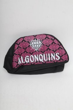 画像2: ALGONQUINS / ポーチ  黒Ｘピンク S-25-08-27-001-AL-ZA-HR-ZS