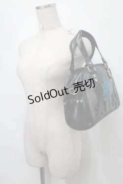 画像3: ALGONQUINS / 刺繍クロスバッグ  黒Ｘ青 S-25-08-27-006-AL-BG-HR-ZS