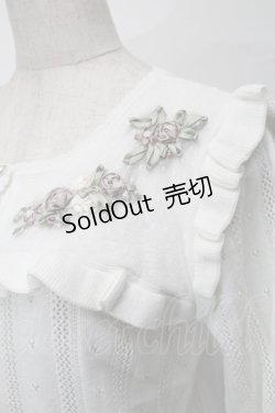 画像3: axes femme /  リボン花刺繍透かし編みカーディガン  オフ S-25-08-27-019-AX-TO-AS-ZS