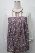 axes femme kawaii /薔薇刺繍ブラウス  ピンクｘオフ S-25-08-27-020-AX-BL-ET-ZS
