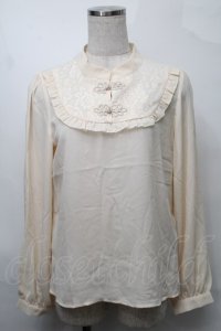 axes femme kawaii / チャイナシフォンブラウス M オフ S-25-08-27-024-AX-TO-AS-ZS