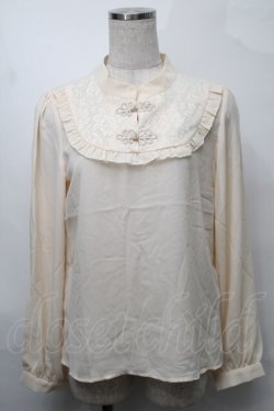 画像1: axes femme kawaii / チャイナシフォンブラウス M オフ S-25-08-27-024-AX-TO-AS-ZS