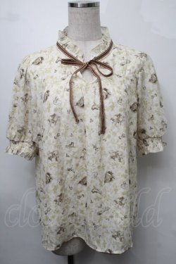 画像1: axes femme POETIQUE / ディズニーバンビ/ブラウス  ベージュ S-25-08-27-026-AX-BL-HR-ZS