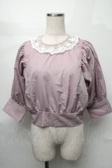 axes femme POETIQUE / 綿タッチボリューム袖ブラウス  ピンク S-25-08-27-029-AX-BL-AS-ZS