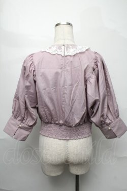 画像2: axes femme POETIQUE / 綿タッチボリューム袖ブラウス  ピンク S-25-08-27-029-AX-BL-AS-ZS