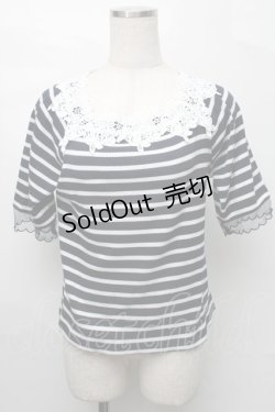 画像1: axes femme / トップス  紺ｘ白 S-25-08-27-034-AX-TO-AS-ZS