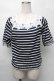 画像1: axes femme / トップス  紺ｘ白 S-25-08-27-034-AX-TO-AS-ZS (1)
