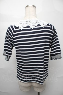 画像2: axes femme / トップス  紺ｘ白 S-25-08-27-034-AX-TO-AS-ZS