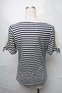 画像2: axes femme / トップス  紺ｘオフ S-25-08-27-035-AX-TO-AS-ZS