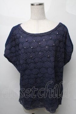 画像1: axes femme / トップス  紺 S-25-08-27-036-AX-TO-AS-ZS