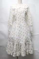 Aurora Borealis 北端晨曦（海外ブランド） / 花柄コットンレースワンピース  白 S-25-08-28-040-LO-OP-HR-ZT234