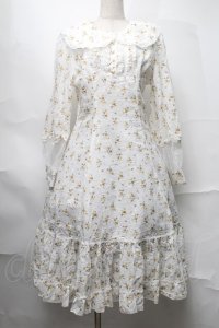 Aurora Borealis 北端晨曦（海外ブランド） / 花柄コットンレースワンピース  白 S-25-08-28-040-LO-OP-HR-ZT234