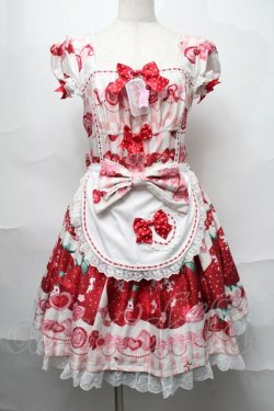 画像1: Dream Lolita(海外ロリータ) / Strawberry Creamジャンパースカート  ピンク S-25-08-28-044-LO-OP-HR-ZS