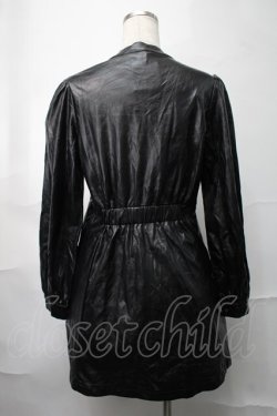 画像2: NieR Clothing / フェイクレザーワンピース  黒 S-25-08-28-047-PU-OP-HR-ZS